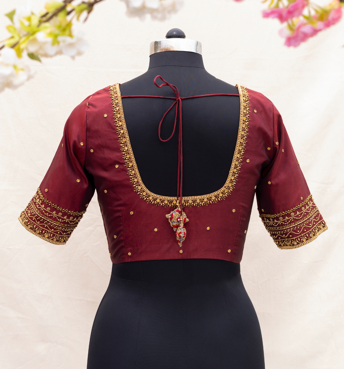 Maroon Embroidery Blouse